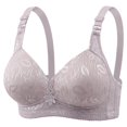 thumbnail image 3 of ALLLIST Bras for Women Gray Embroidery Wireless Bralette Breathable T Shirt Women's Lingerie Size 36-46, 3 of 4
