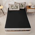 thumbnail image 4 of Castle Fairy Vintage Camper Zipper Twin Comforter Sets with Fitted Sheet and 2 Pillowcases,Happy Camping Zipper Bedding Set for Bedroom,Mint Brown,4-Piece,Black Reversible, 4 of 6
