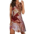 thumbnail image 1 of asddcavvf Robes pour Femmes Robe Imprimée Col Rond Mode Décontractée Sans Manches, 1 of 4