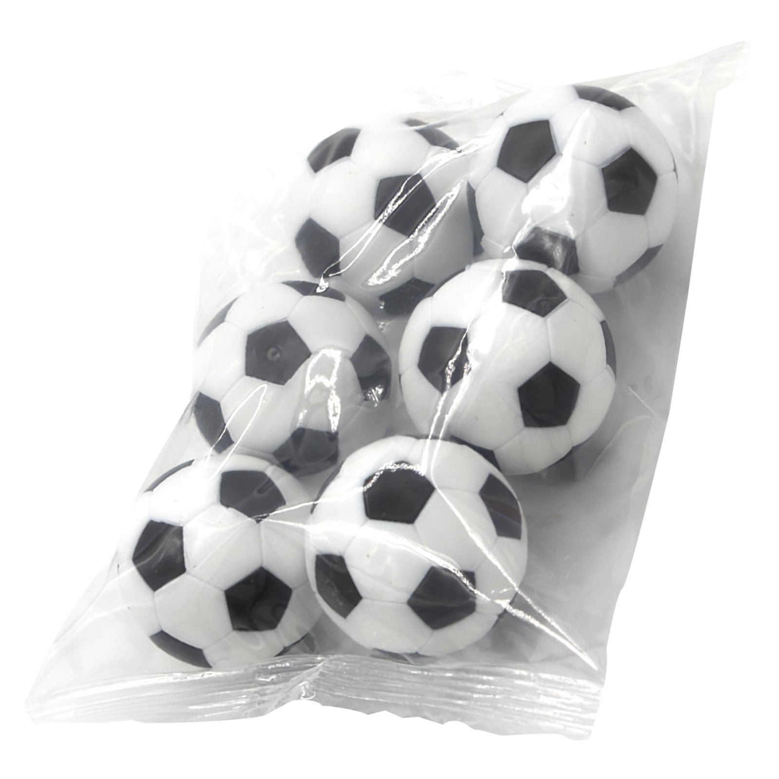 6 Pcs Novelties Foosball Black and White  Table Soccer Ball Tabletop Soccer Mini 