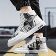 thumbnail image 5 of Men's Casual Outdoor Walking Shoes, Trendy High Top Lace Up Sneakers,  Men's Clothing, 5 of 9