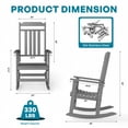 thumbnail image 2 of FURRYFECTION Outdoor Rocking Chair with High Back,HDPE Oversized Adirondack Slat Rocker Chairs for Patio,Garden,Lawn,Balcony,Grey, 2 of 9