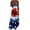 #022-Multicolor, variant on TaTaai Ladies Casual Print Neck Dress Sleeveless Round Neck Solid Base Loose Long Maxi Dress for Summer Spring Daily Vacation Home Outfits Gift