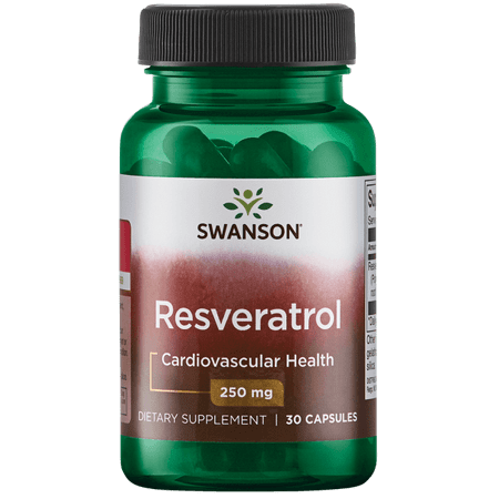 Swanson Resveratrol 250 mg 30 Caps (Best Wine For Resveratrol)