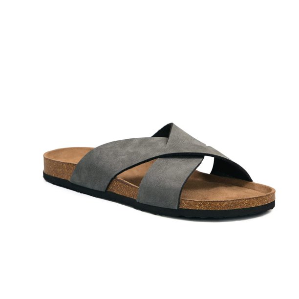 BOCCA Men Summer Grey OpenToed Cork Insole Sandals Size 10