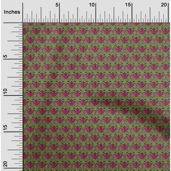oneOone Organic Cotton Poplin Twill Fabric Dot|Swirl & Floral Block Printed Craft Fabric BTY 42 Inch Wide