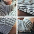 thumbnail image 5 of Women's Japan Style Turtleneck Sleeveless Open Back Sweater Anime Cosplay Sweater Gray, 5 of 5