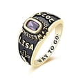 thumbnail image 2 of Mementos USA Custom 10kt Yellow Gold Class Rings for Women High School College Graduation-Petite, 2 of 6