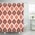 thumbnail image 1 of ABPHQTO Quatrefoil Naranja Retro Geométrico Ikat Patrón Tribal Azteca Abstracto Cortina de Ducha 150x180 cm, 1 of 1