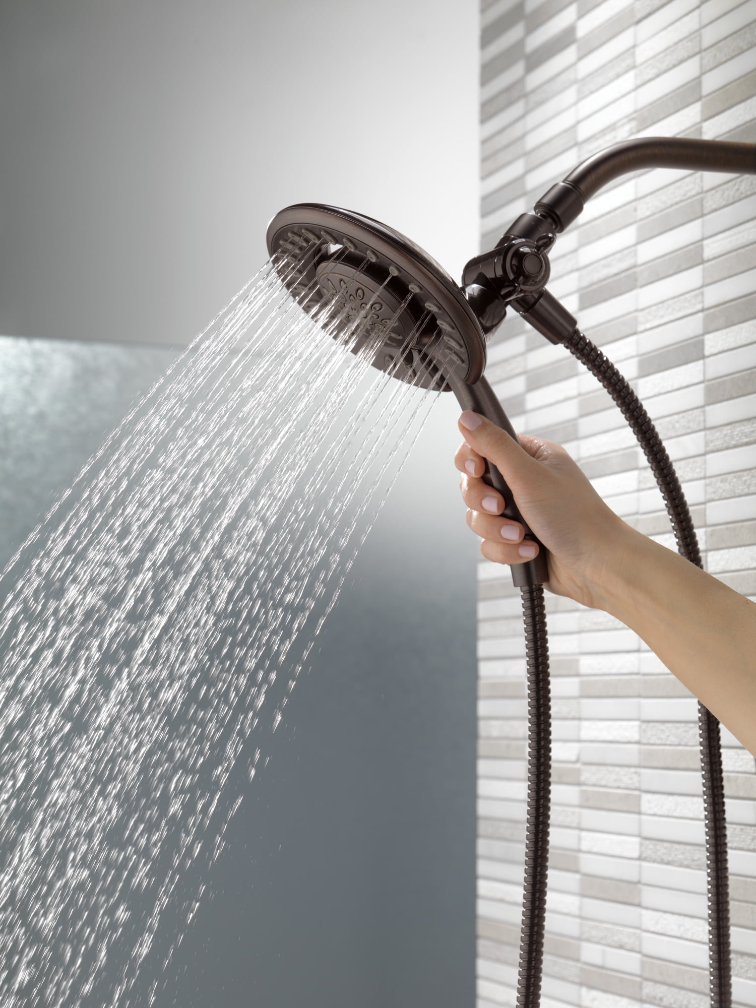 Delta Universal Showering Components In2ition® 4-Setting Two-in-One Shower in Venetian Bronze 58065-RB