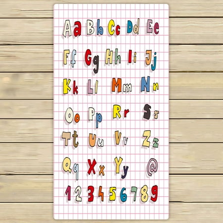 Bath Shadow (YKCG Hand Drawn Alphabet ABC with Shadows and Colors Hand Towel Beach Towels Bath Shower Towel Bath Wrap For Home Outdoor Travel Use 30x56)