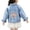 Z12-Blue, variant on Zylanna Toddler Girls Denim Jacket, Button Down Pearl Flower Decor Chest Flap Pockets Heavyweight Casual Trucker Jeans Coats for Kids Blue Size 5-6