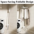 thumbnail image 6 of Yalumo Clothes Drying Rack Foldable, 62 Inch Laundry Drying Rack with3 Rotatable Arms for 27 Hangers, Stainless Steel Drying Rack Clothing, Tripod Drying Clothes Rack for Laundry Room Organization, 6 of 7