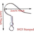 thumbnail image 2 of Sterling Silver Earring Hooks, Hypoallergenic French Hook Ear Wires for DIY Jewelry Making, 30 Pack, 2 of 5