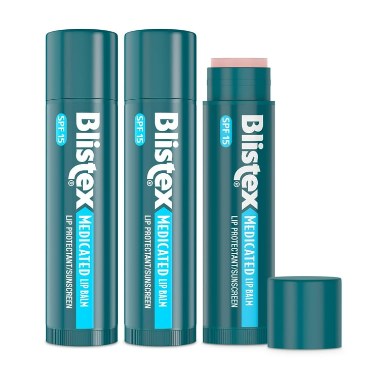 Blistex Medicated Lip Balm 0.15 Ounce Pack of 3 Prevent