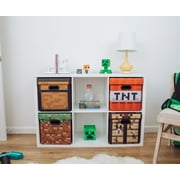 Minecraft Brown Chest Fabric Storage Bin Cube Organizer with Lid,13 Inches