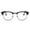 Black, variant on 2SeeLife Half Rim Browline Reading Glasses for Men & Women – Retro Browline Readers, Premium Metal Frame, Spring Hinges, Narrow-Medium Fit, Black, +1.25