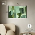 thumbnail image 5 of Tualipa Green Abstract Canvas Wall Art by Art Remedy, Black Floater Frame, 36"x24", 5 of 7