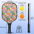 thumbnail image 4 of Pickleball Paddles Set,Pioneer Flower Floral Print Pattern Fiberglass Surface Pickleball Racket Set with 2 Indoor Outdoor Pickleball Balls and Pickleball Bag,Pickle-ball Equipment, 4 of 6