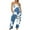 Sky Blue women's jumpsuit, variant on pimelu Jumpsuits for Women Casual, V Neck Sleeveless Jumpsuit Rompers for Women Casual Floral Print Baggy Trousers Rompers ​Spaghetti Strap Loose Rompers