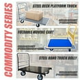 thumbnail image 7 of HPDAVV Foldable Platform Hand Truck - Foldable Dolly Cart 18" W x 28" L for Moving Easy Storage and 360 Degree Swivel Wheels 330lbs Capacity, Blue, 7 of 7