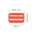 thumbnail image 2 of 1 Inch Tri-Glide Slide Buckles Webbing Strap Fastener, Orange, 100 Pack, 2 of 5