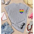 thumbnail image 3 of S4E Women's Gay Rainbow Heart LGBTQ Pride T-Shirt X-Large Sports Grey, 3 of 4