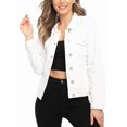 thumbnail image 1 of Chaqueta vaquera MISS MOLY para mujer, con botones, manga larga, blanca, 2XL, 1 of 4