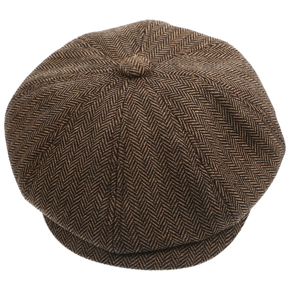 Sombrero octogonal de moda sombrero retro girado patrón de sarga diseñada sombrero damas boina