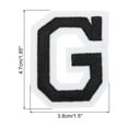 thumbnail image 2 of Uxcell Letters G Patches Black Iron-On Letters G Patch Sew Sew Embroidered Applique Patches for Clothing ,Pack of 9, 2 of 6