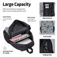 thumbnail image 4 of Disketp Camping Caravan Mochila Estampada de Gran Capacidad con Lonchera y Estuche, Set de 3 Piezas para Estudiantes, 4 of 7