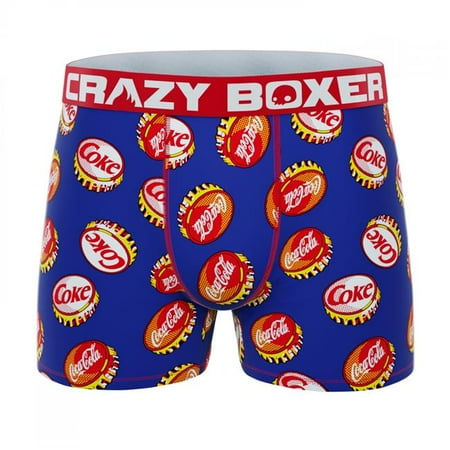 

Coca-Cola 857758-large-36- Coca-Cola Bottle Caps Mens Crazy Boxer Briefs - Large - 36-38