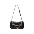 thumbnail image 1 of Bolso Pequeño Retro Hugtrwg Con Doble Cadena Mariposa PU para Axila negro A, 1 of 9