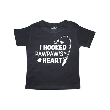 

Inktastic I Hooked Pawpaw s Heart with Fishing Rod Gift Toddler Boy or Toddler Girl T-Shirt