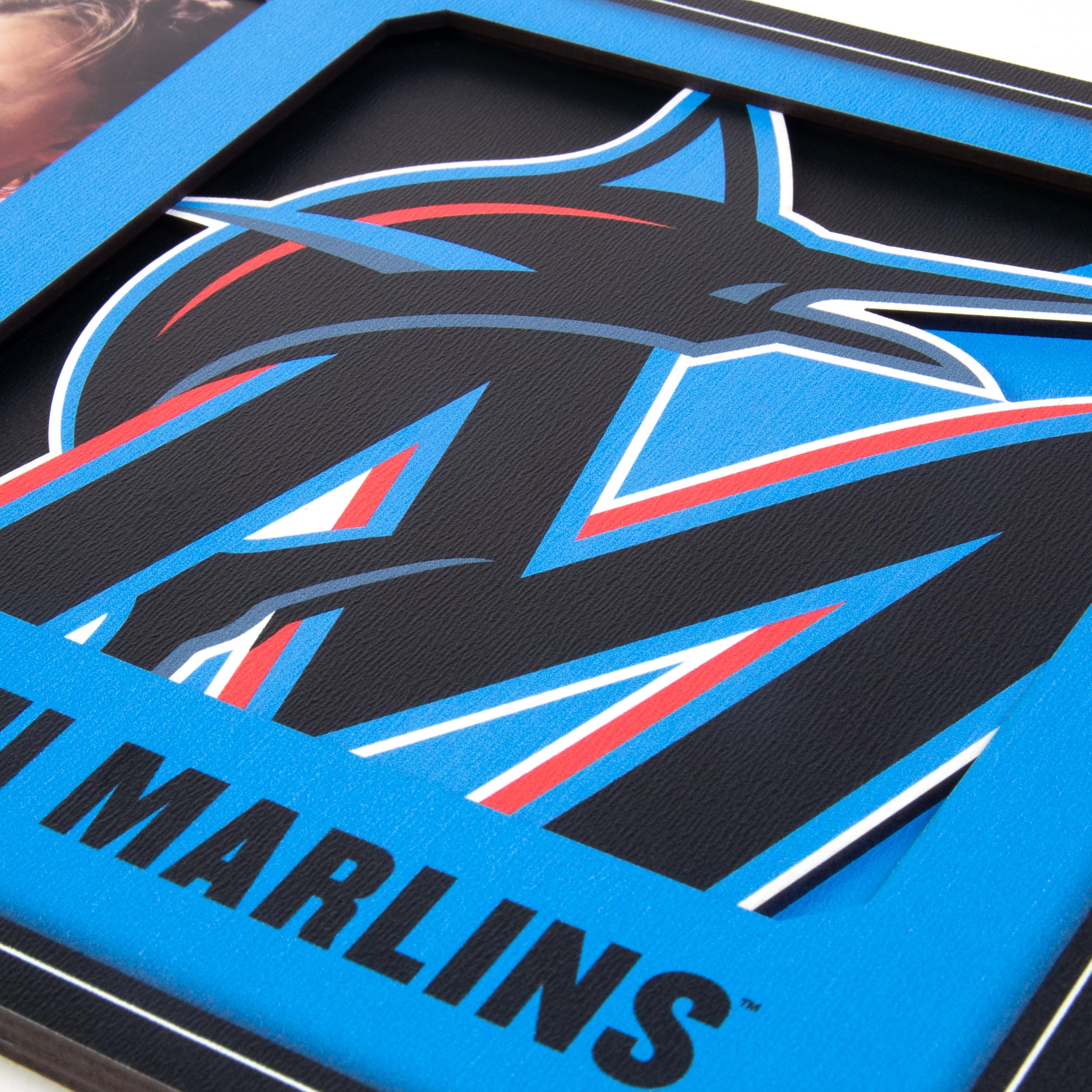 Miami Marlins 3D Logo Picture Frame