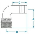 thumbnail image 2 of Groco PTHC Bronze Standard Flow 90 Degree Pipe-to-Hose Adapter with NPT Thread, 2 of 3