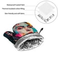 thumbnail image 6 of Fotbe Vibrant Street Art Portrait for 4Pcs Oven Mitts and Pot Holders, 500℉ Heat Resistant Oven Mitts , Non-Slip Silicone Surface Safe for Baking, Cooking, BBQ, 6 of 6