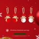 thumbnail image 3 of Colección de pendientes navideños Muñeco de nieve Copo de nieve Cabeza de ciervo Calcetines navideños Pendientes con muletas Regalo de Navidad de Año Nuevo, 3 of 6