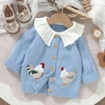 thumbnail image 2 of HCNTES Baby Girl Boy Button Down Hooded Cardigan Winter Warm Sweater Long Sleeve Coats Knitted Hoodies Clothes(#2,6-9 Months), 2 of 5
