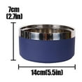 thumbnail image 4 of Water Bowl For Cats, Double-Layer Stainless Steel 6 Inch Light Blue Pet Bowl - Non-Tipping, Non-Slip, Large Capacity - For Cats & Dogs, Feeding & Water Bowl, 4 of 8