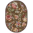 thumbnail image 2 of Safavieh Chelsea Hayleigh Bordered Wool Area Rug, Brown, 4'6" x 6'6" Oval, 2 of 12