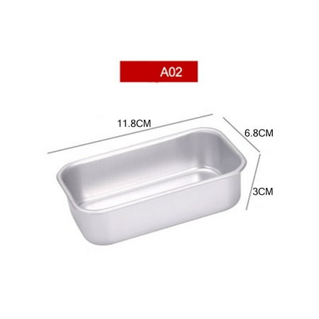 

Sufanic Bakeware Bread Toast Baking Pan Aluminum Alloy Rectangle Cake Mold Non-Stick 4.7x2.7x1.2inch