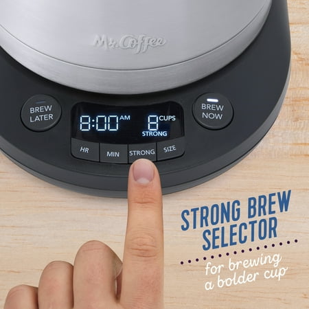 Mr. Coffee - Space-Saving Combo 10-Cup Coffee Maker and Pod Single Serve Brewer - Stainless-Steel/Black