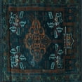 thumbnail image 1 of Ahgly Company Indoor Square Persian Light Blue Traditional Area Rugs, 8' Square, 1 of 4