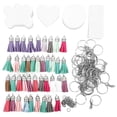 thumbnail image 1 of Juego De Llaveros De Bricolaje, Llaveros En Blanco Práctico Multifuncional Múltiples Colores Apariencia Exquisita Para Llaveros De Bricolaje Para Regalos De Bricolaje ANGGREK Otros, 1 of 5