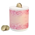 thumbnail image 1 of Pale Pink Piggy Bank, Plum Blossom Botany Beauty Natural Art Spring Flowers Seasonal Background Print, Ceramic Coin Bank Money Box for Cash Saving, 3.6" X 3.2", Coral Ruby, by Ambesonne, 1 of 4