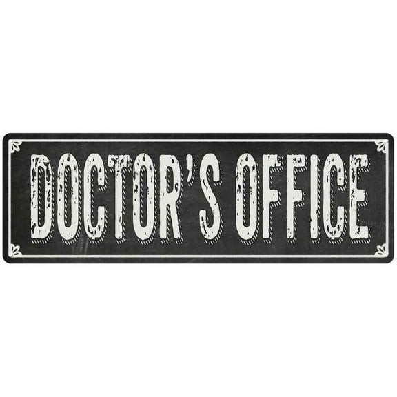 DOCTOR'S OFFICE Shabby Chic Black Chalkboard Metal Sign 6x18 Decor 206180050067