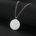 thumbnail image 3 of EUEAVAN Silver Messy Inscription Pendant Necklace Stainless Steel Jewelry, 3 of 5