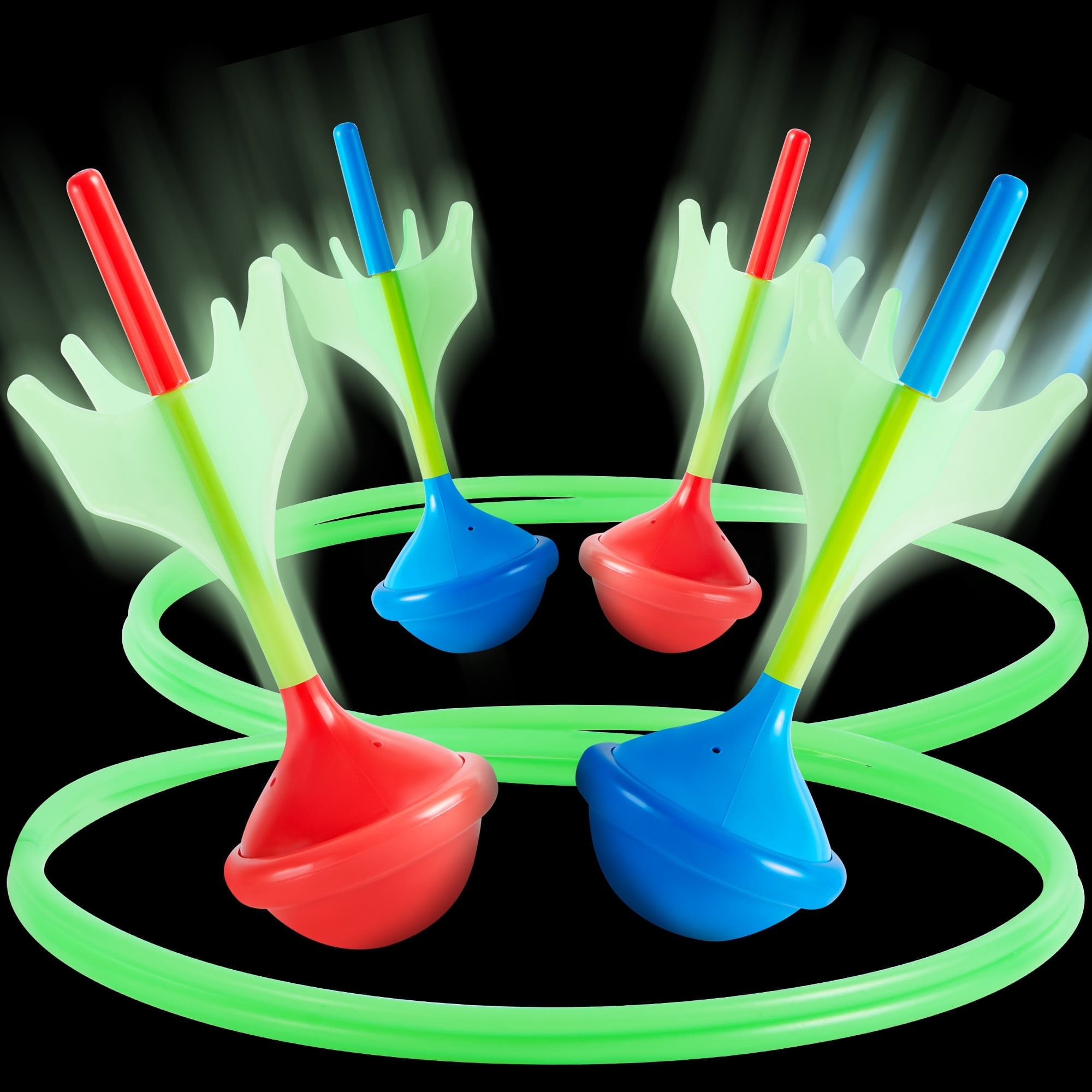 SYNCFUN Lawn Darts Game Set with Glow-in-Dark Targets photo 1