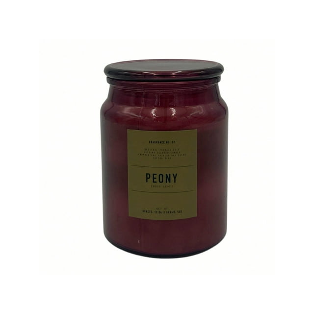 Velas Aromáticas Decorativas Premium, Peonía Flor de la Riqueza, Vela Grande 540g 19oz, Velas de Aromaterapia, Perfume de Larga Duración 110 hrs, Elegancia y Duración Extendida